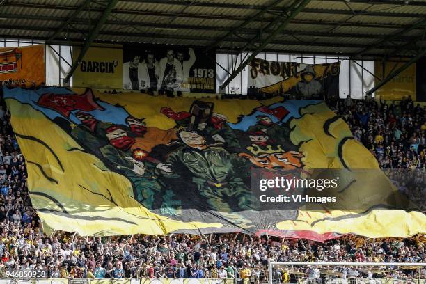 Banner of NAC Breda during the Dutch Eredivisie match between PSV Eindhoven and Ajax Amsterdam at the Phillips stadium on April 15, 2018 in...