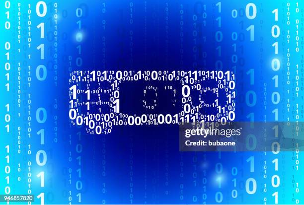 cable box binary code blue vector pattern background - cable box stock illustrations