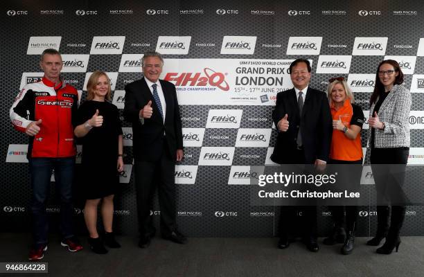 Philippe Chiappe, Professional powerboat driver, Joanna Jones, Commerical Director at London Tech Week, Nicolo di San Germano, President of H2O...