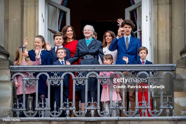 Queen Margrethe of Denmark, Crown Princess Mary of Denmark, Prince Christian of Denmark, Princess Isabella of Denmark, Prince Vincent of Denmark,...