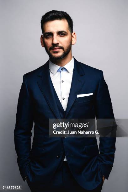 Spanish singer Fran Perea is photographed on self assignment during 21th Malaga Film Festival 2018 on April 13, 2018 in Malaga, Spain.