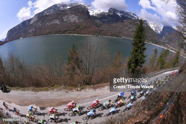General view as the Peloton passes Lago di Molveno during the 42nd Tour of the Alps 2018, Stage 1 a 134,6km stage from Arco to Folgaria 1160m on...