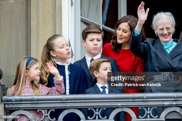 Queen Margrethe of Denmark, Crown Princess Mary of Denmark, Prince Christian of Denmark, Princess Isabella of Denmark, Prince Vincent of Denmark and...