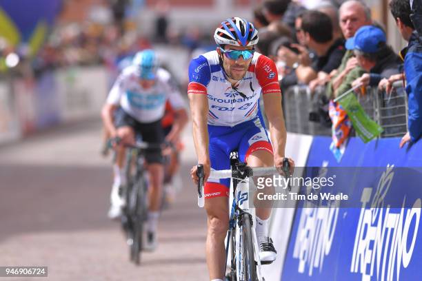 Arrival / Thibaut Pinot of France and Team Groupama FDJ / during the 42nd Tour of the Alps 2018, Stage 1 a 134,6km stage from Arco to Folgaria 1160m...