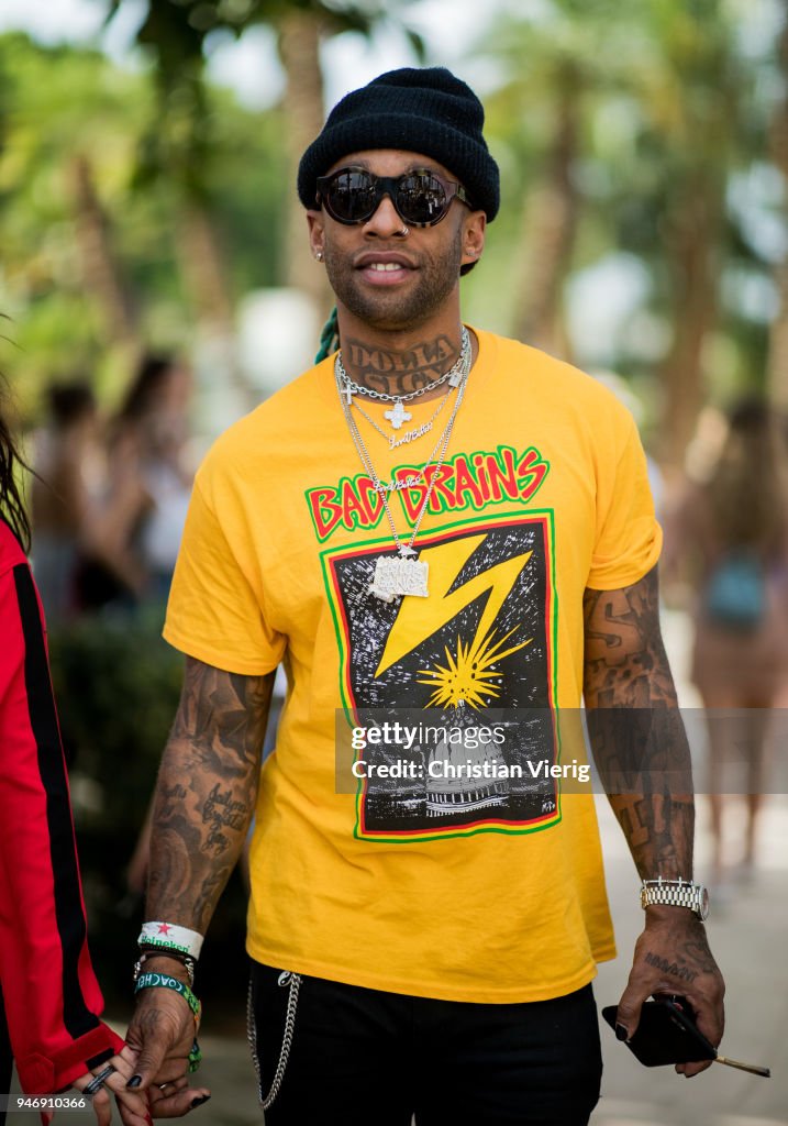 Street Style and Celebrity Sightings During Coachella Festival
