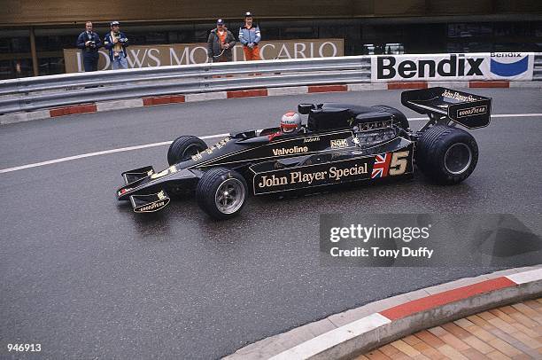 Lotus Ford driver Mario Andretti in action during the Formula One Monaco Grand Prix in Monaco. \ Mandatory Credit: Tony Duffy /Allsport