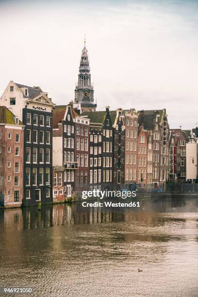 netherlands, holland, amsterdam, canal and houses - grachtengordel stock pictures, royalty-free photos & images