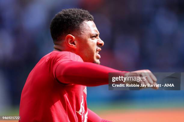 Andre Gray of Watford during the Premier League match between Huddersfield Town and Watford at John Smith's Stadium on April 14, 2018 in...