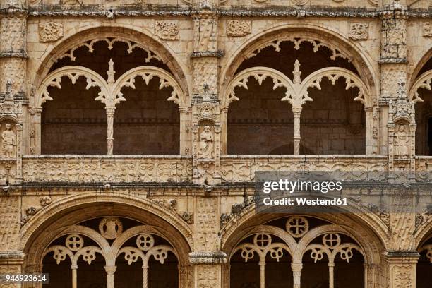 portugal, lisbon, mosteiro dos jeronimos - cloister stock pictures, royalty-free photos & images