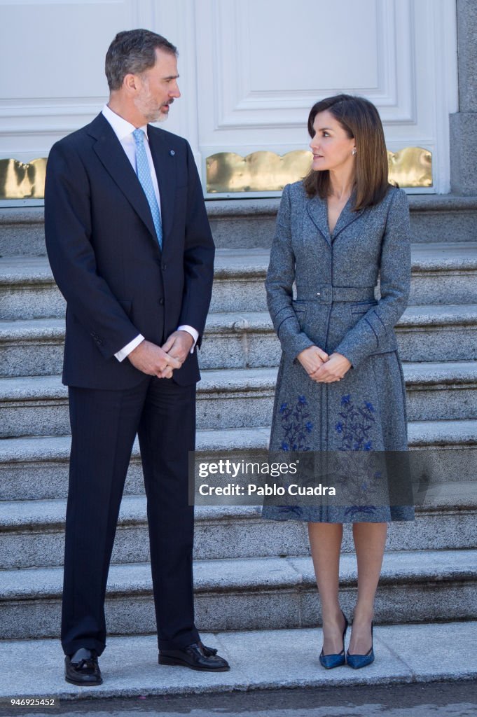 Spanish Royals Host A Lunch For President of Portugal