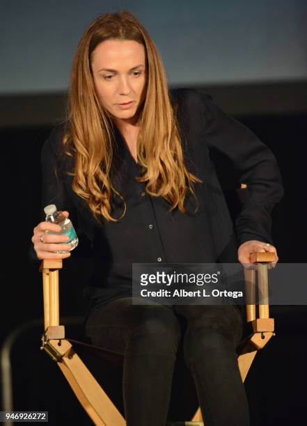 Actress Kerry Condon on stage promoting 'Bad Samaritan' on Day 2 of Monsterpalooza Held at Pasadena Convention Center on April 15, 2018 in Pasadena,...