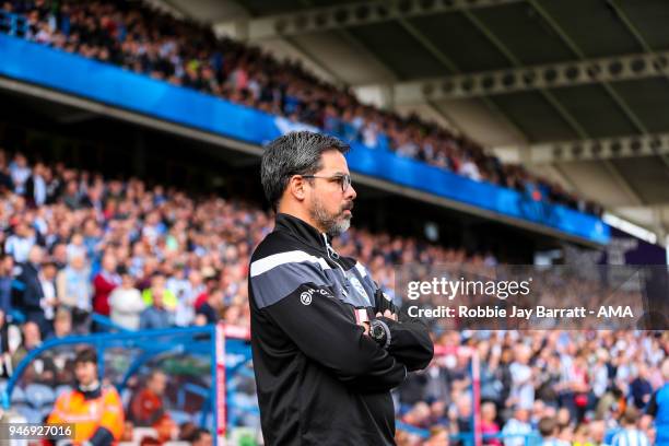 David Wagner head coach / manager of Huddersfield Town during the Premier League match between Huddersfield Town and Watford at John Smith's Stadium...