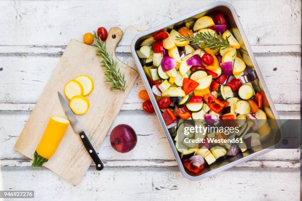 mediterranean oven vegetables - cutting red onion stock pictures, royalty-free photos & images