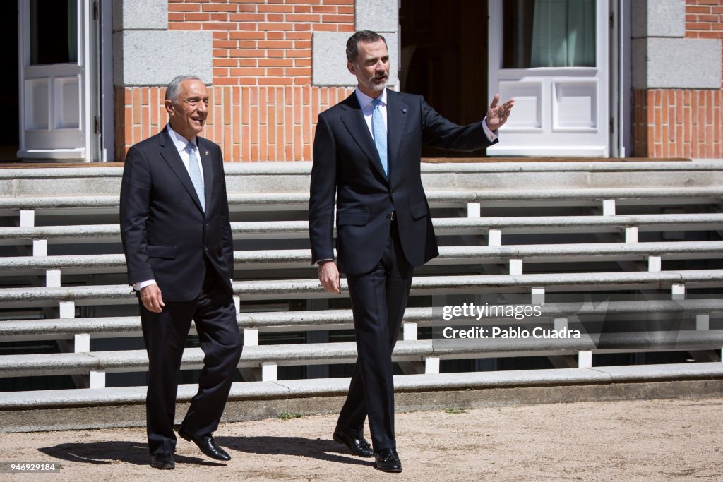 Spanish Royals Host A Lunch For President of Portugal