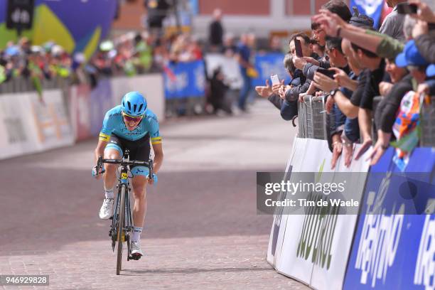 Arrival / Pello Bilbao of Spain and Astana Pro Team /Celebration / during the 42nd Tour of the Alps 2018, Stage 1 a 134,6km stage from Arco to...