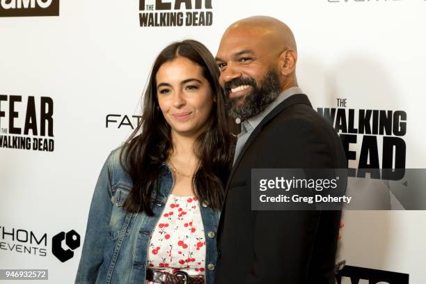 Alanna Masterson and Khary Payton attend the "The Walking Dead" & "Fear The Walking Dead" Celebrate Survival Sunday on April 15, 2018 in Century...