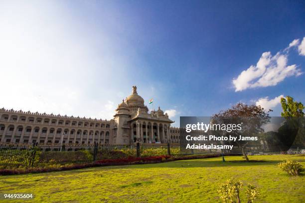 vidhana soudha, bangalore, karnataka, india - dravidian stock pictures, royalty-free photos & images