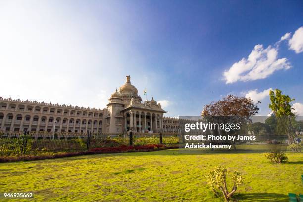 vidhana soudha, bangalore, karnataka, india - dravidian stock pictures, royalty-free photos & images