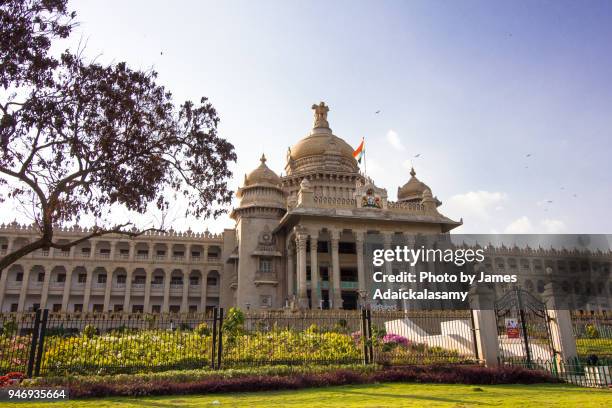 vidhana soudha, bangalore, karnataka, india - dravidian stock pictures, royalty-free photos & images