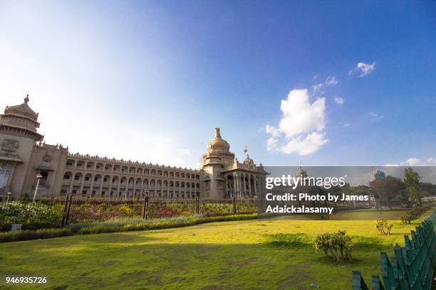vidhana soudha, bangalore, karnataka, india - dravidian stock pictures, royalty-free photos & images