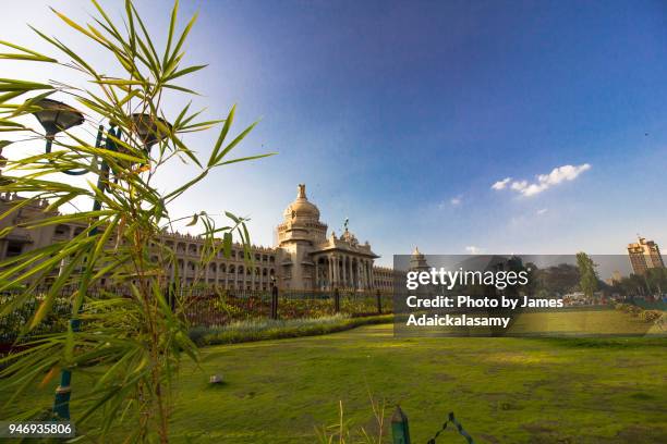 vidhana soudha, bangalore, karnataka, india - dravidian stock pictures, royalty-free photos & images
