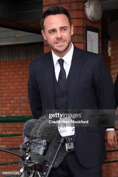 Ant McPartlin at Wimbledon Magistrates Court on April 16, 2018 in London, England. Anthony McPartlin, one half of the television presenting duo Ant...