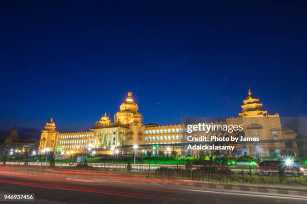vidhana soudha, bangalore, karnataka, india - dravidian stock pictures, royalty-free photos & images