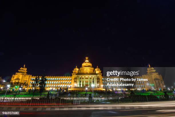 vidhana soudha, bangalore, karnataka, india - dravidian stock pictures, royalty-free photos & images