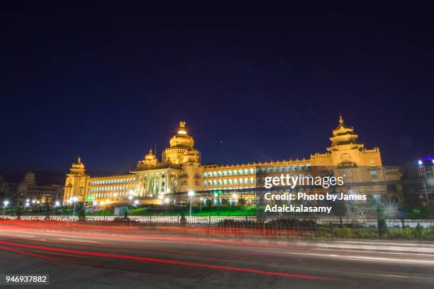vidhana soudha, bangalore, karnataka, india - dravidian stock pictures, royalty-free photos & images