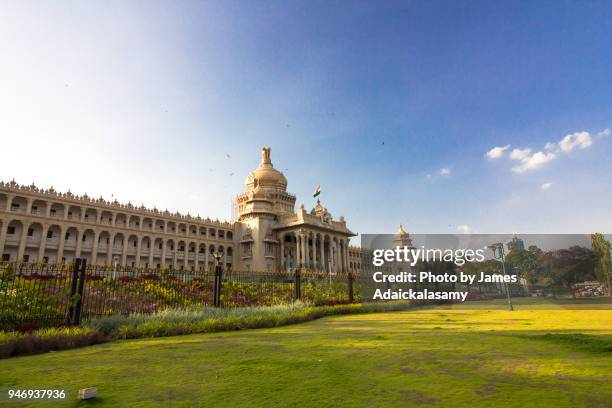 vidhana soudha, bangalore, karnataka, india - dravidian stock pictures, royalty-free photos & images