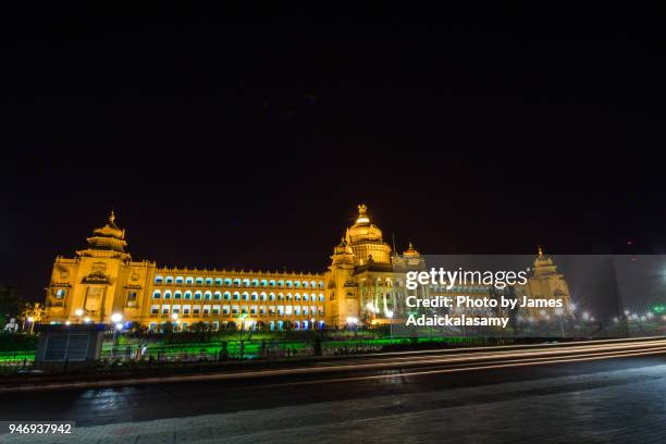 vidhana soudha, bangalore, karnataka, india - dravidian stock pictures, royalty-free photos & images