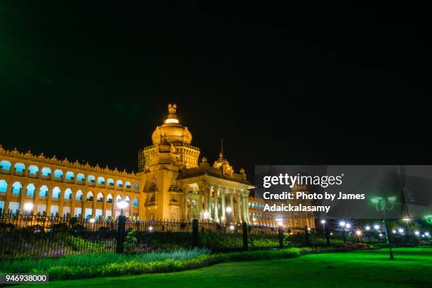 vidhana soudha, bangalore, karnataka, india - dravidian stock pictures, royalty-free photos & images