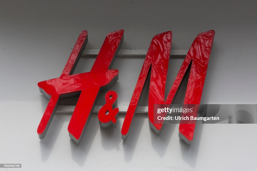 The Swedish textile trading company H&M  in trouble -  H&M logo.