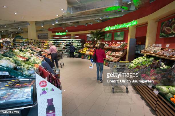 Edeka supermarket - fruit and vegetables department.