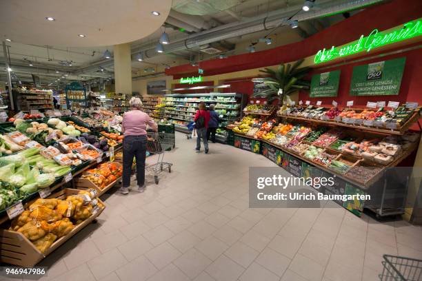 Edeka supermarket - fruit and vegetables department.