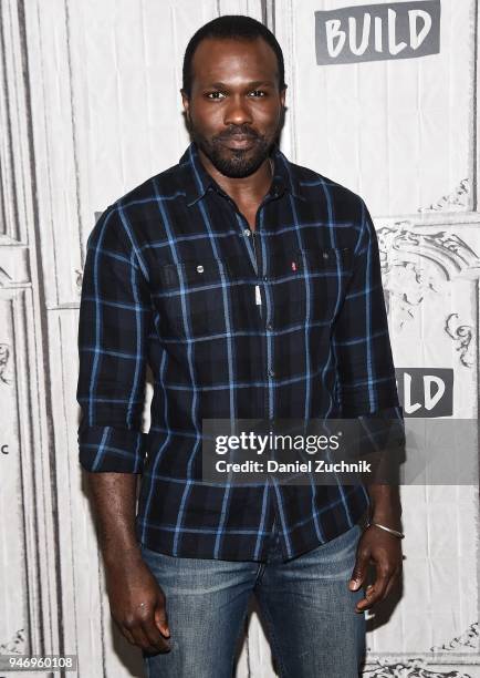 Actor Joshua Henry attends the Build Series to discuss his Broadway show 'Carousel' at Build Studio on April 16, 2018 in New York City.