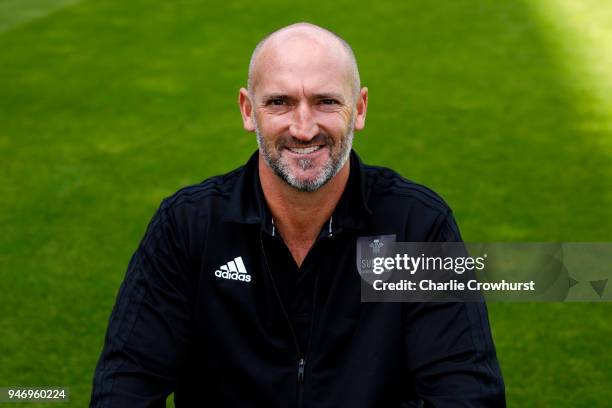 Michael Di Venuto head coach at Surrey CCC poses for a head shot during the Surrey CCC Photocall at The Kia Oval on April 16, 2018 in London, England.