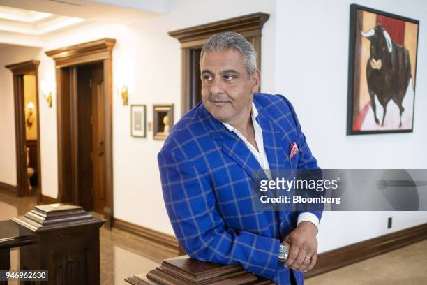 Sonny Mottahed, co-founder and chief executive officer of 51st Parallel, stands for a photograph at the company's office in Calgary, Alberta, Canada,...
