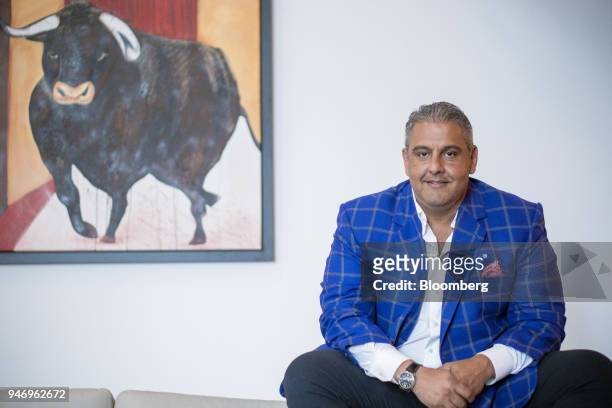 Sonny Mottahed, co-founder and chief executive officer of 51st Parallel, sits for a photograph at the company's office in Calgary, Alberta, Canada,...