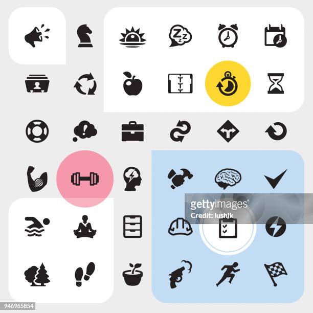 effizienz - icon-set - delegating stock-grafiken, -clipart, -cartoons und -symbole