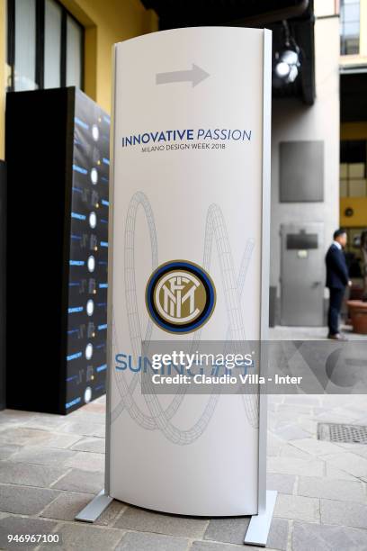 General view during the unveiling of FC Internazionale 'Innovative Passion' Concept At Milan Design Week on April 16, 2018 in Milan, Italy.