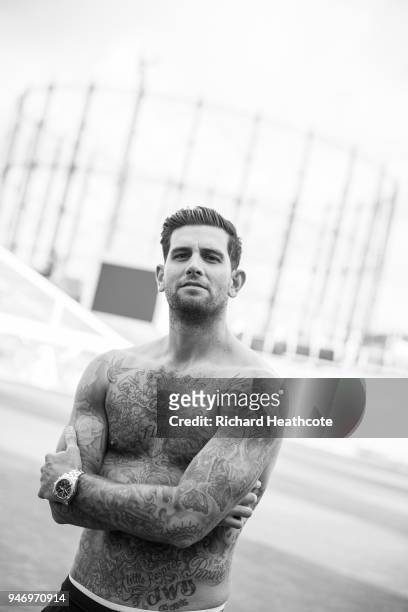 Jade Dernbach of Surrey CCC poses during the Surrey CCC Photocall at The Kia Oval on April 16, 2018 in London, England.