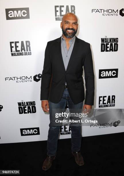 Actor Khary Payton arrives for the Fathom Events And AMC's "Survival Sunday: The Walking Dead And Fear The Walking Dead" held at AMC Century City 15...