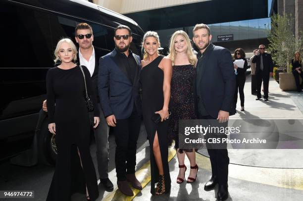 David Boreanaz, A.J. Buckley, and Max Thieriot with guests on the red carpet at the 53RD ACADEMY OF COUNTRY MUSIC AWARDS, live from the MGM Grand...