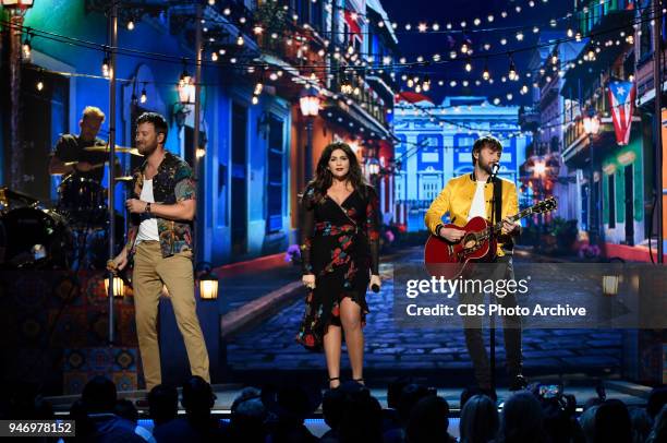 Lady Antebellum performs at the 53RD ACADEMY OF COUNTRY MUSIC AWARDS, live from the MGM Grand Garden Arena in Las Vegas Sunday, April 15, 2018 at...