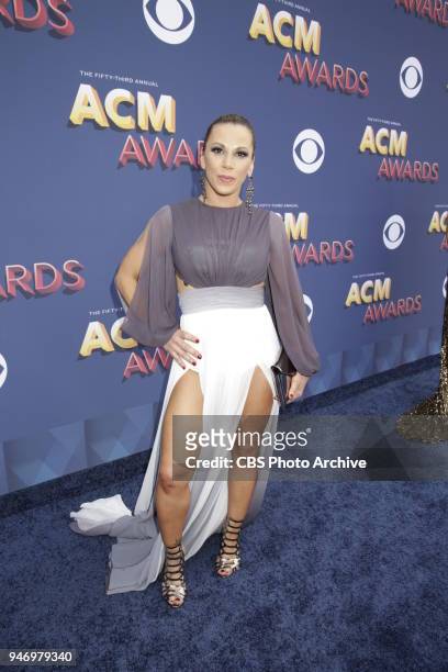 Mickie James walks the red carpet at the 53RD ACADEMY OF COUNTRY MUSIC AWARDS, live from the MGM Grand Garden Arena in Las Vegas Sunday, April 15,...