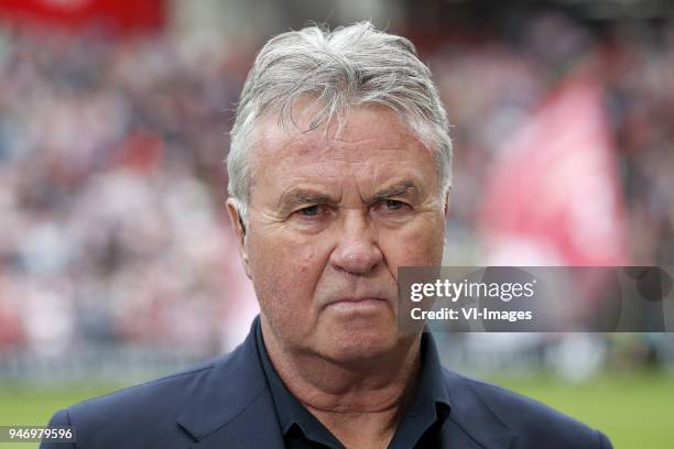 Guus Hiddink during the Dutch Eredivisie match between PSV Eindhoven and Ajax Amsterdam at the Phillips stadium on April 15, 2018 in Eindhoven, The...