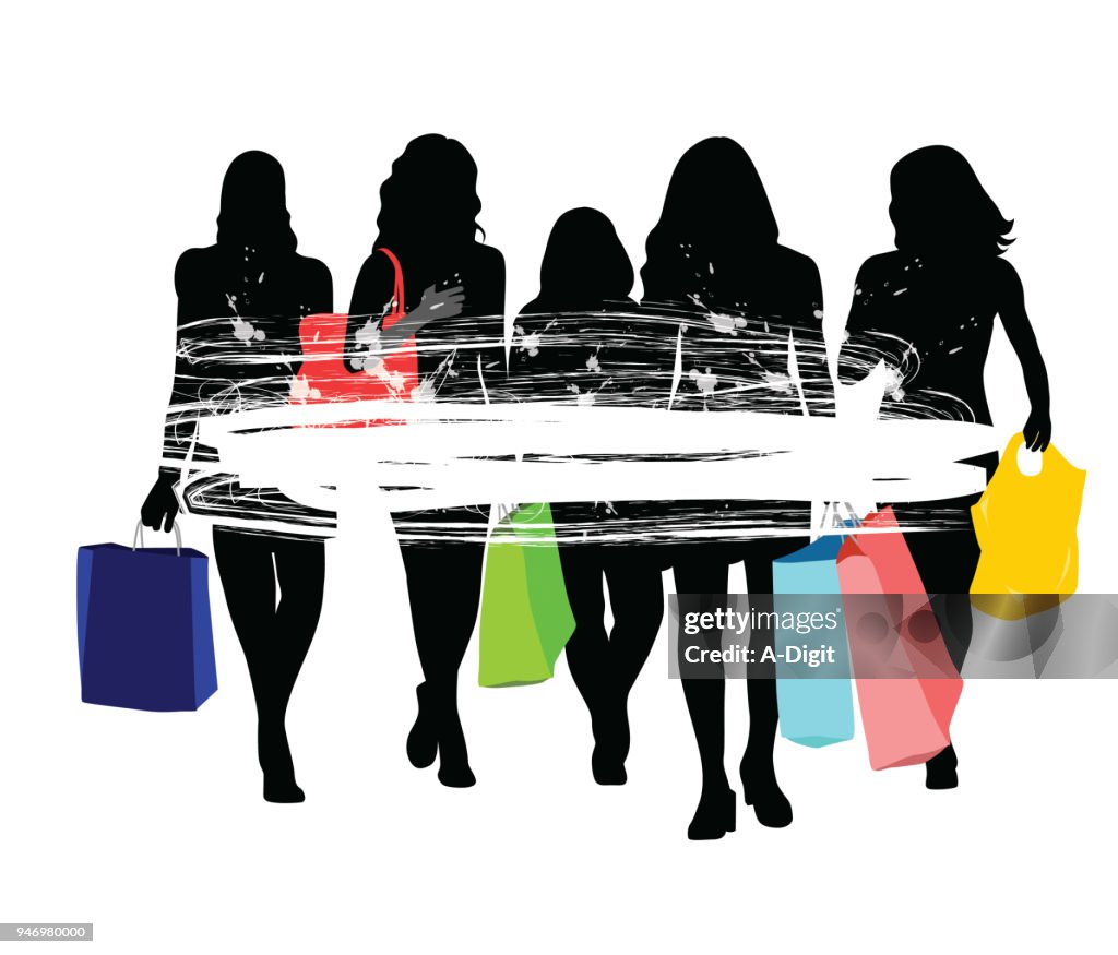Girls Shopping Banner