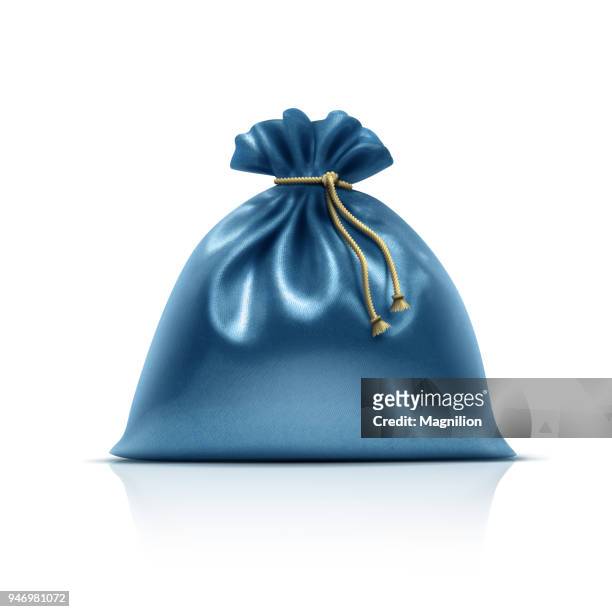 blue gift bag - goodie bag stock illustrations