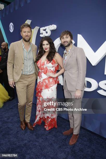 Lady Antebellum walks the red carpet at the 53RD ACADEMY OF COUNTRY MUSIC AWARDS, live from the MGM Grand Garden Arena in Las Vegas Sunday, April 15,...